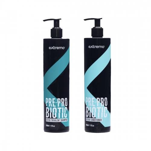Набор для жирных волос и против перхоти Raywell EXTREMO Pre-Pro Biotic (шампунь + кондиционер)