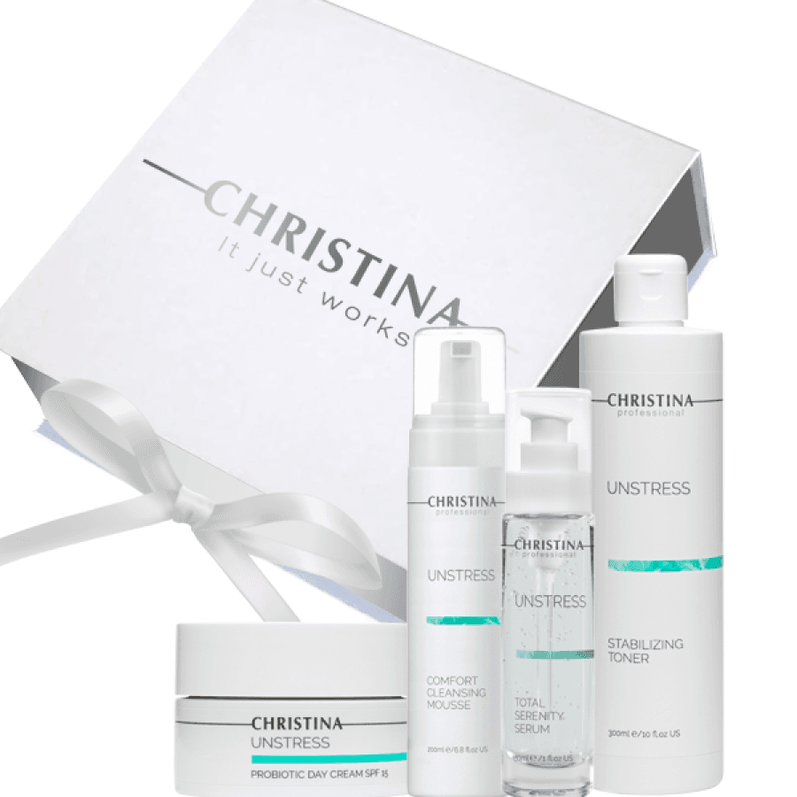 Подарунковий набір для догляду за шкірою Christina Unstress