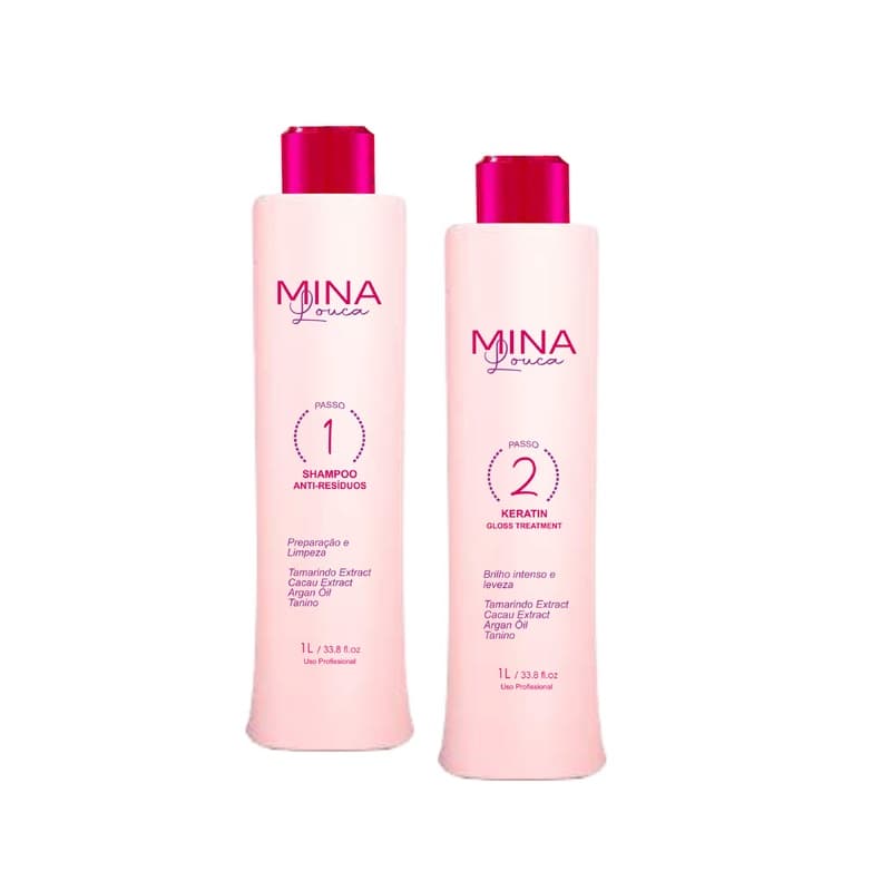 Набір для кератинового випрямлення волосся Nuance Gloss Mina Louca
