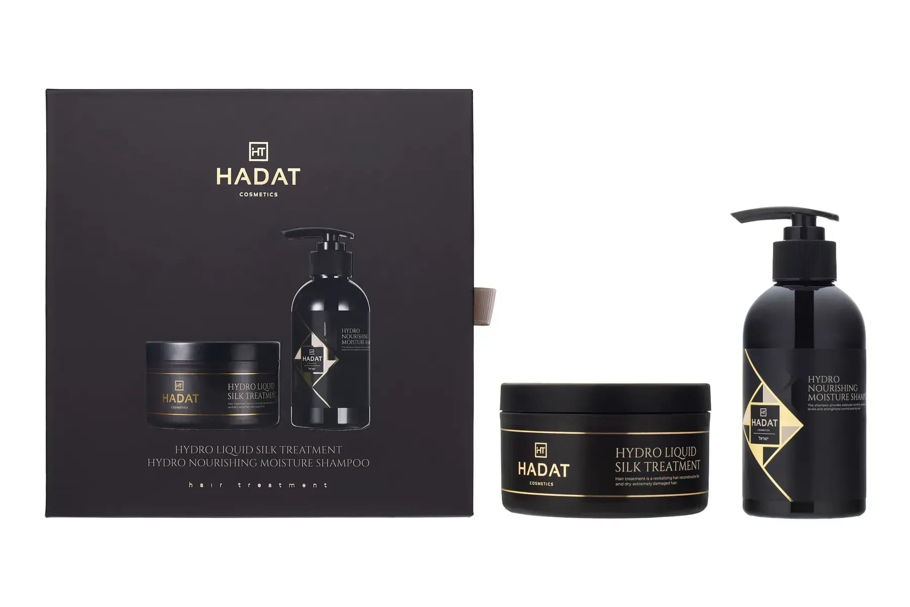 Подарунковий набір для зволоження волосся Hadat Hydro Nourishing Moisture Shampoo + Liquid Silk Treatment, 250ml+300ml